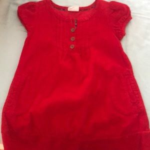 Corduroy red dress